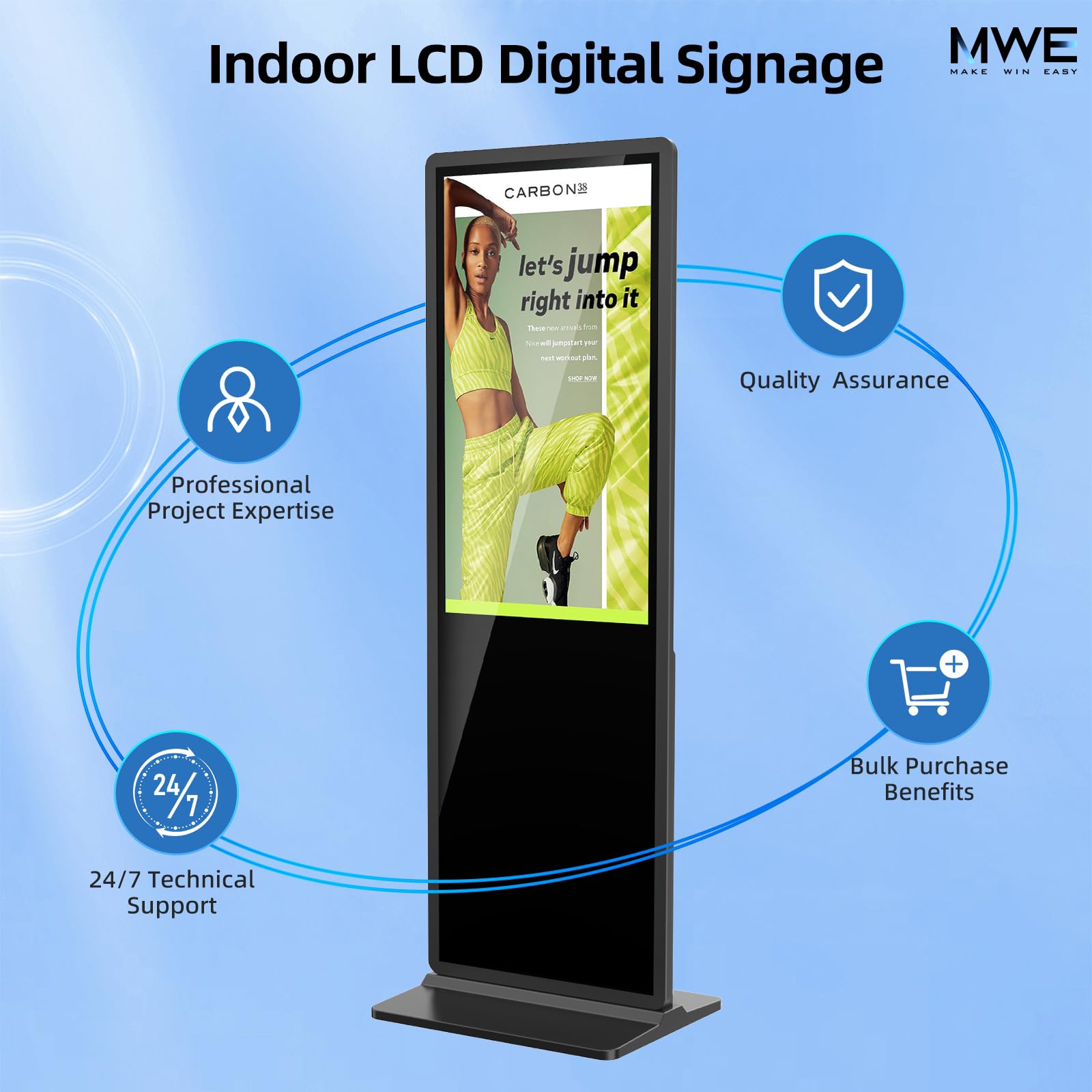 Amazon.com: 55 Inch 4K Touchscreen Digital Signage,Indoor Floor